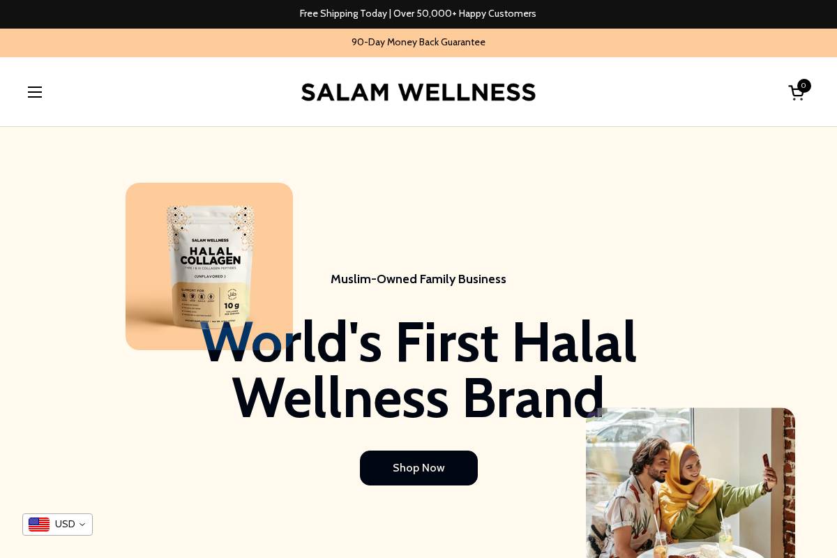 Salamwellness homepage screenshot