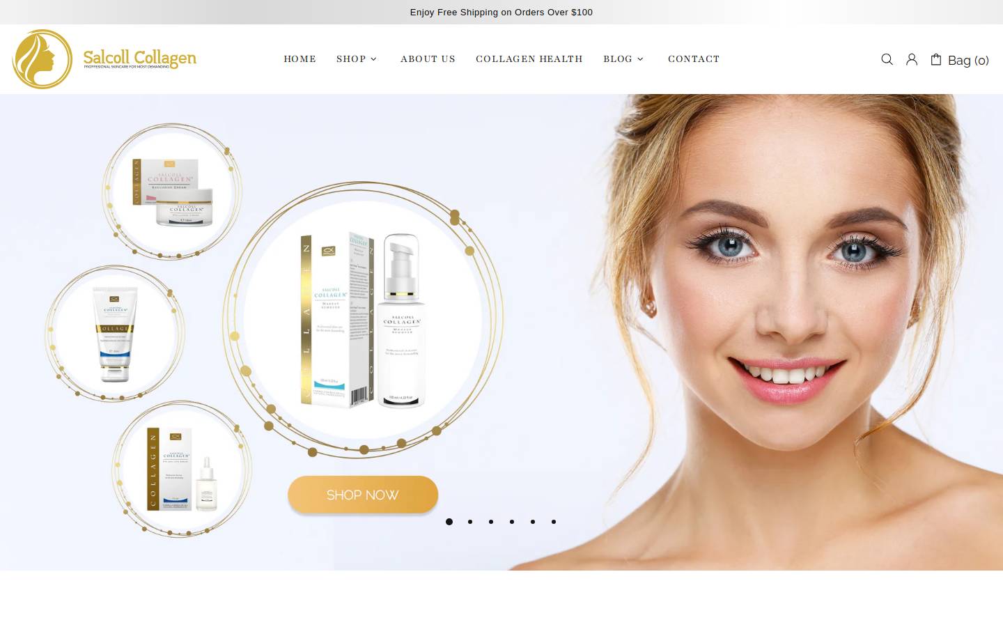 salcollcollagen.com homepage screenshot