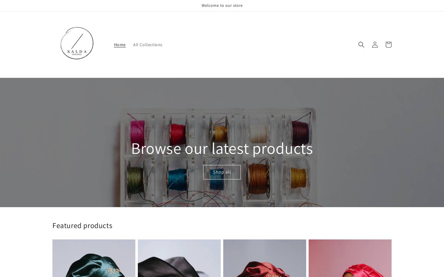 saldaembroidery.com homepage screenshot