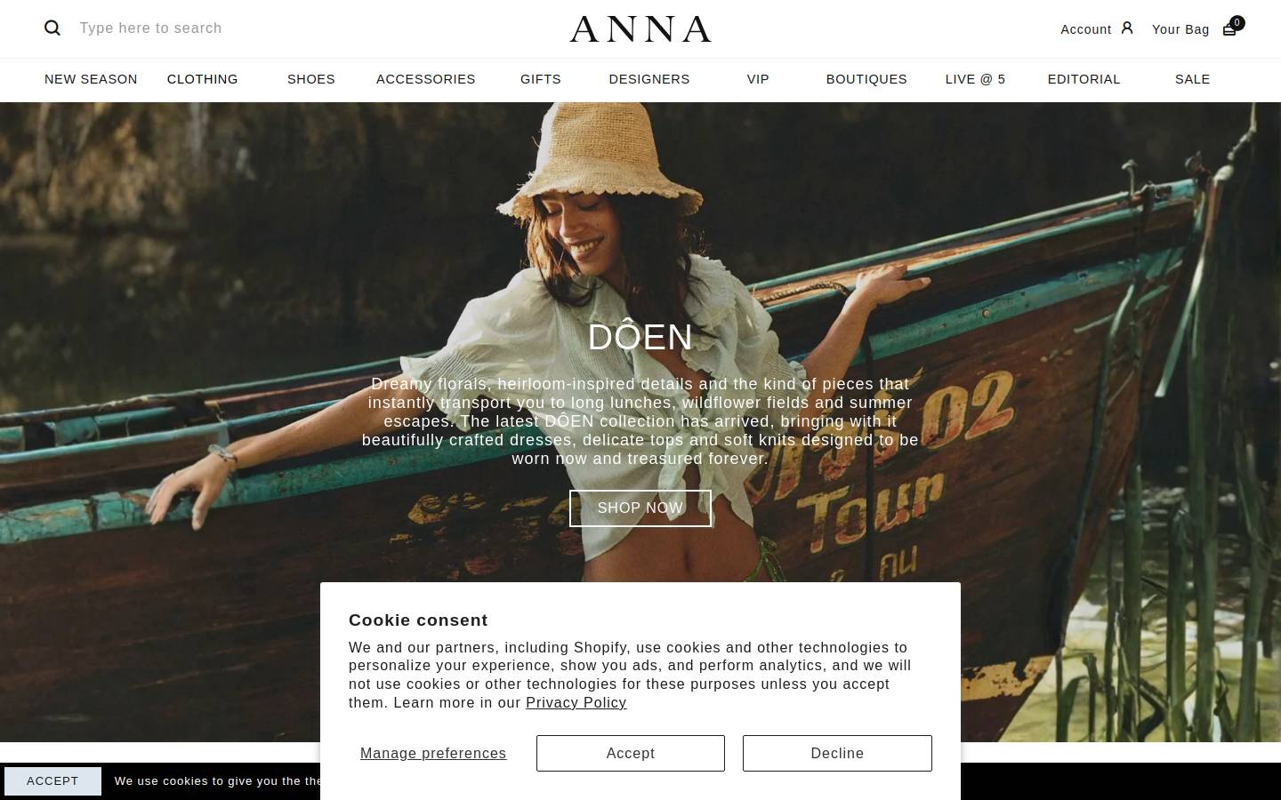 saleatanna.co.uk homepage screenshot