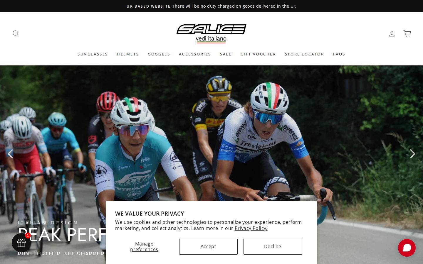 Salice UK homepage screenshot
