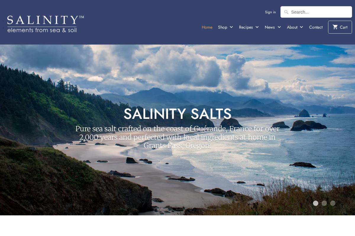 salinitysalts.com homepage screenshot
