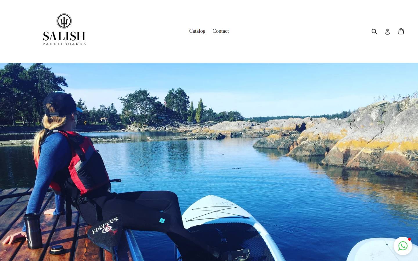 salishpaddleboards.com homepage screenshot