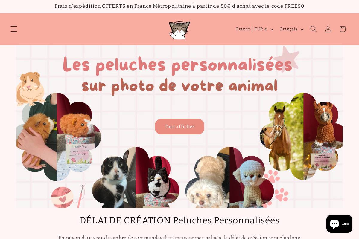 sallieshop.com homepage screenshot