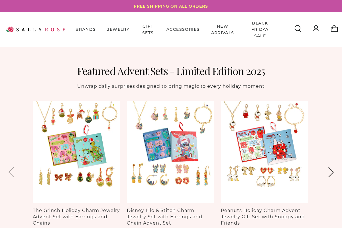 Sallyrose homepage screenshot