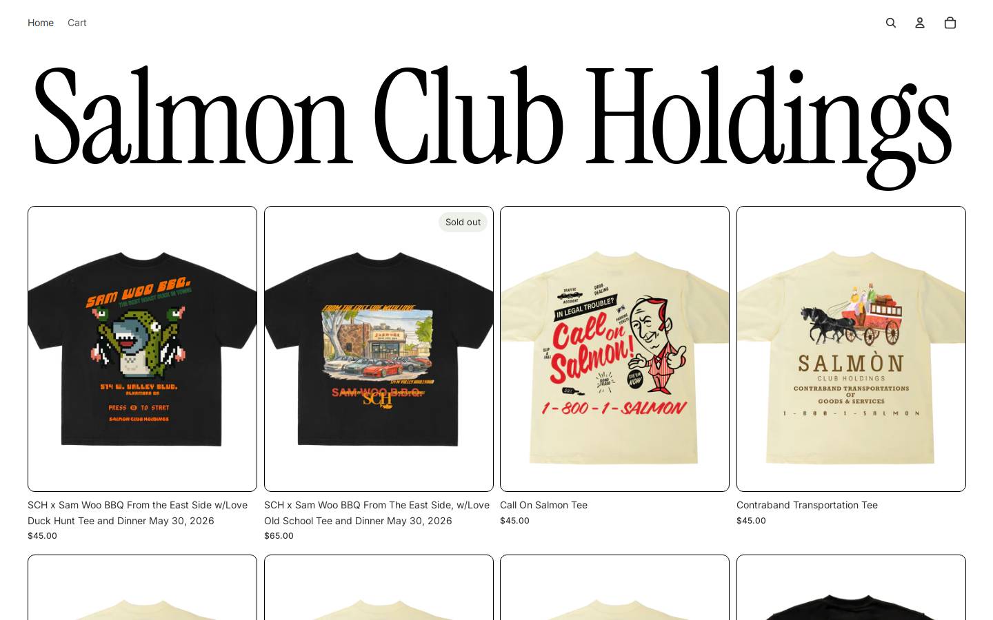 salmonclubholdings.com homepage screenshot