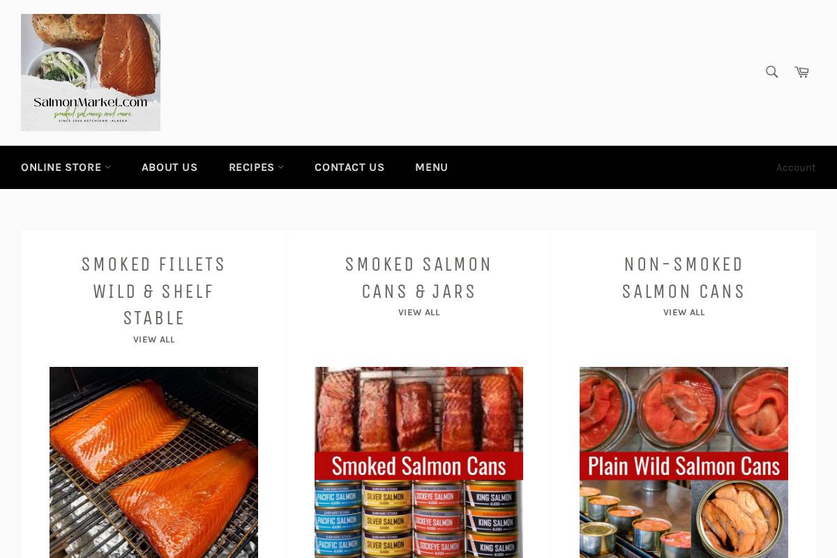 salmonmarket.com homepage screenshot