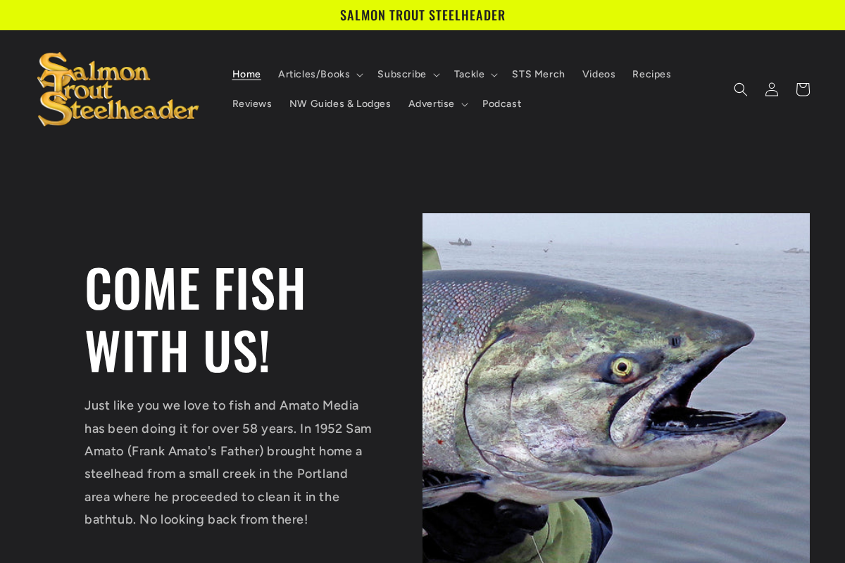 Salmon Trout Steelheader homepage screenshot