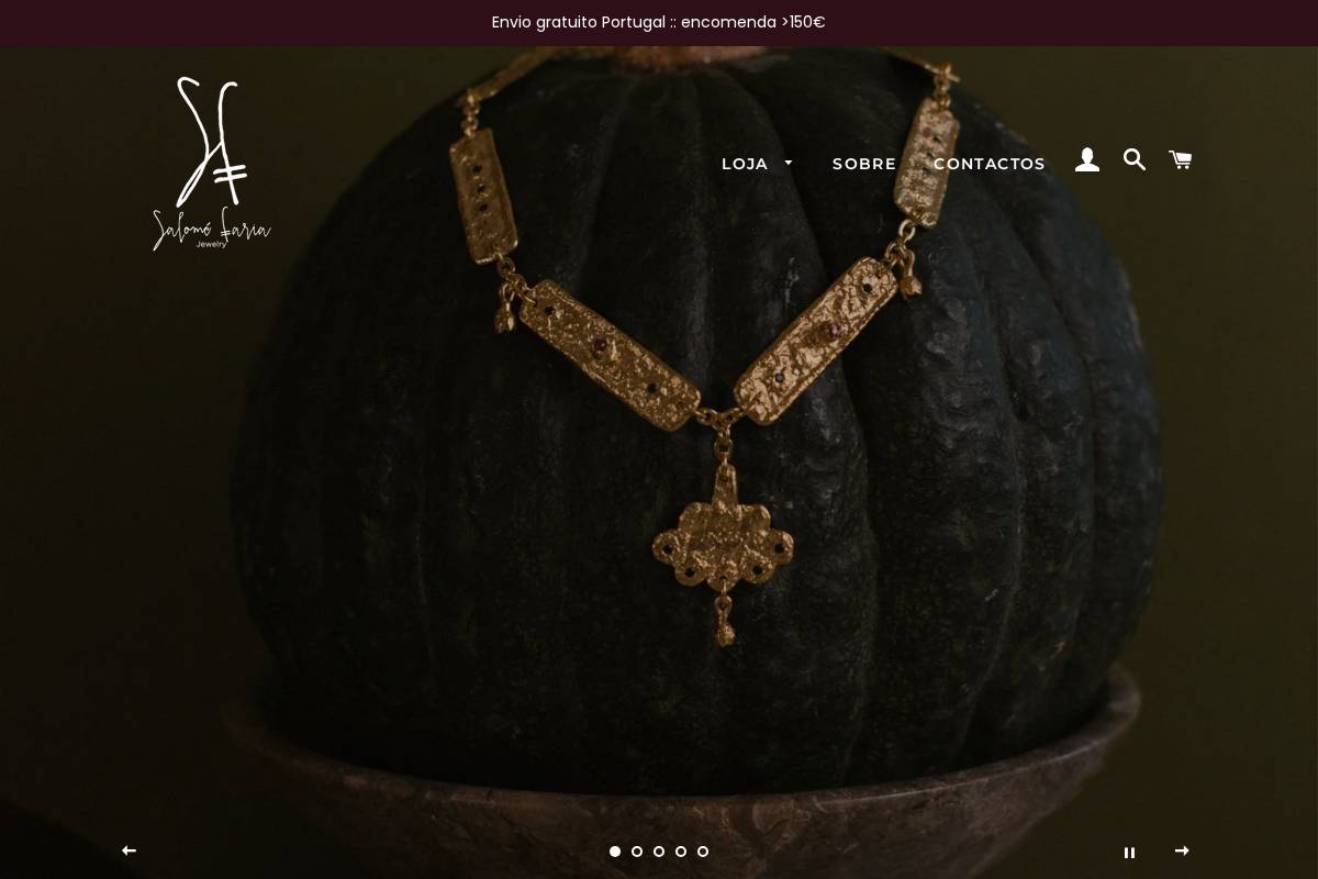 salomefaria.com homepage screenshot