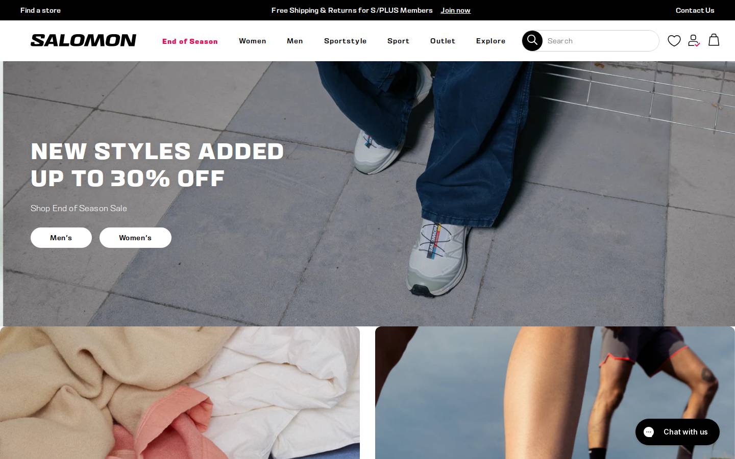 salomon.co.nz homepage screenshot