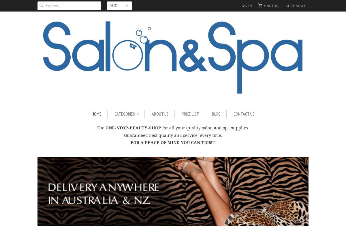 salonandspa.net.au homepage screenshot