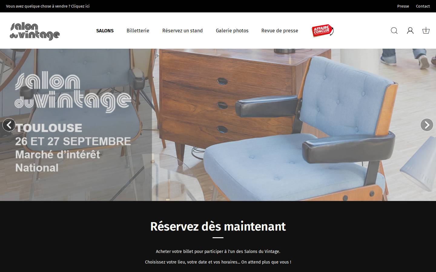salonduvintage.com homepage screenshot