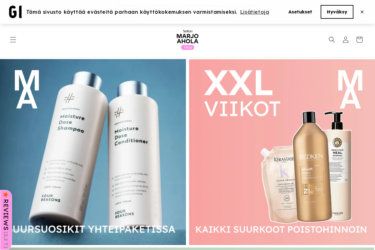 Salonmarjoahola-Shop homepage screenshot
