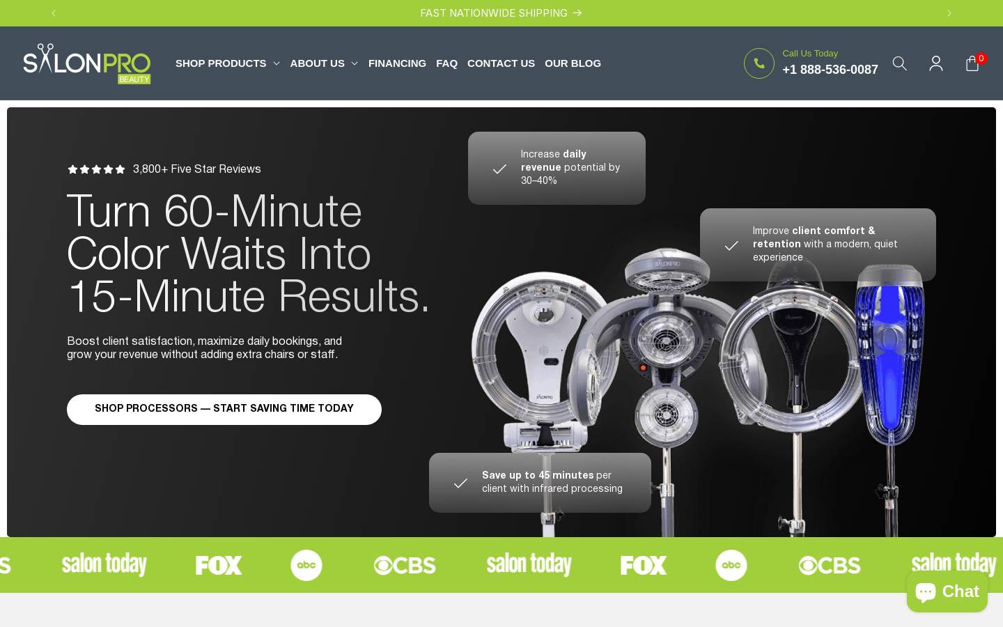 salonprotools.net homepage screenshot