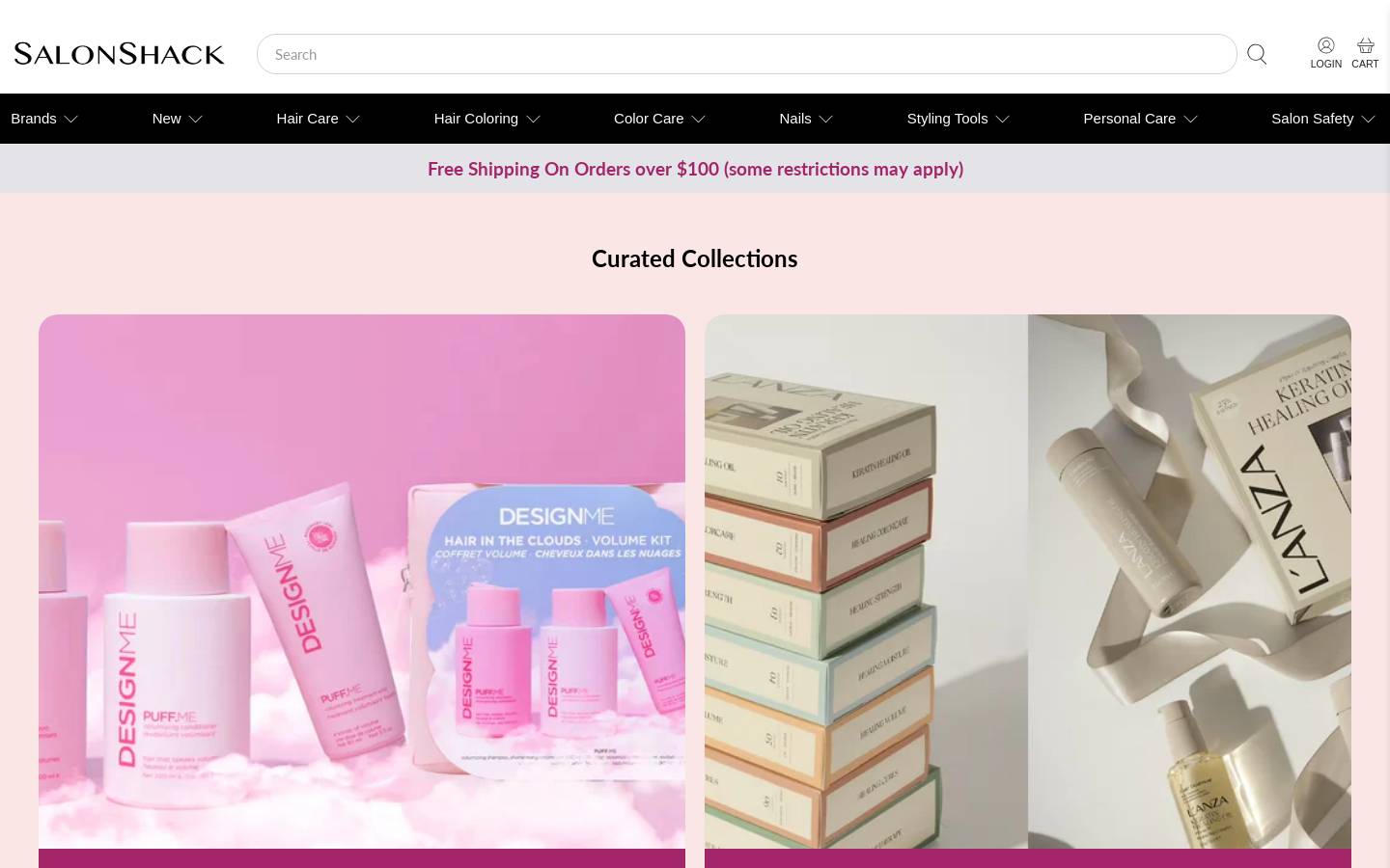 salonshack.com homepage screenshot