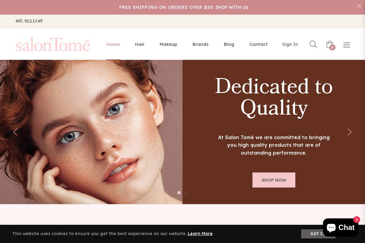 salontome.com homepage screenshot