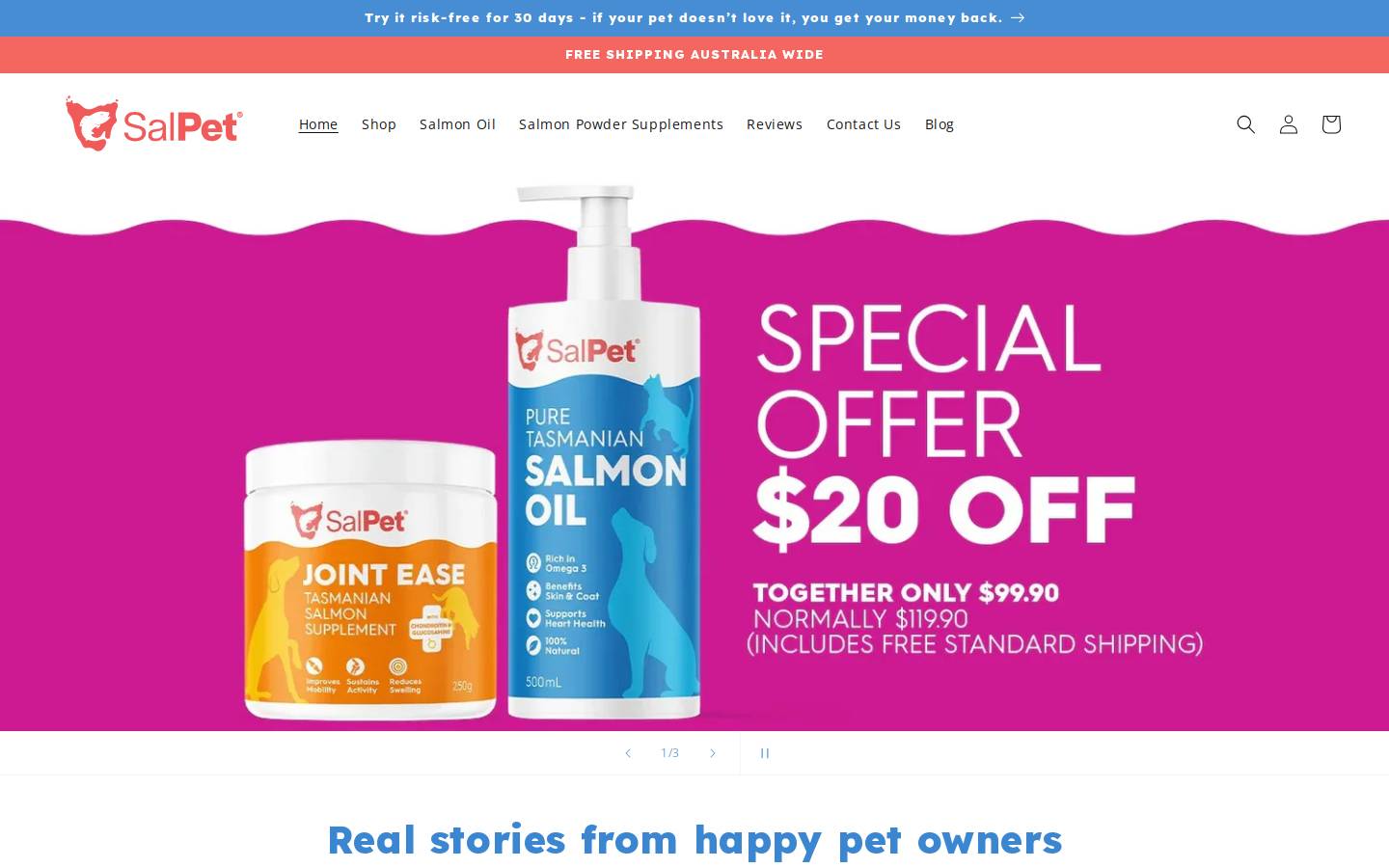 salpet.com.au homepage screenshot