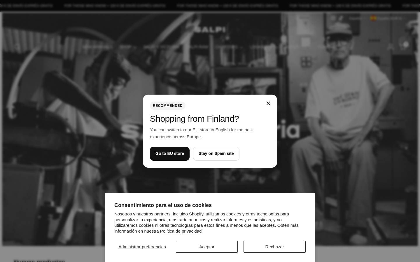 Salpi homepage screenshot
