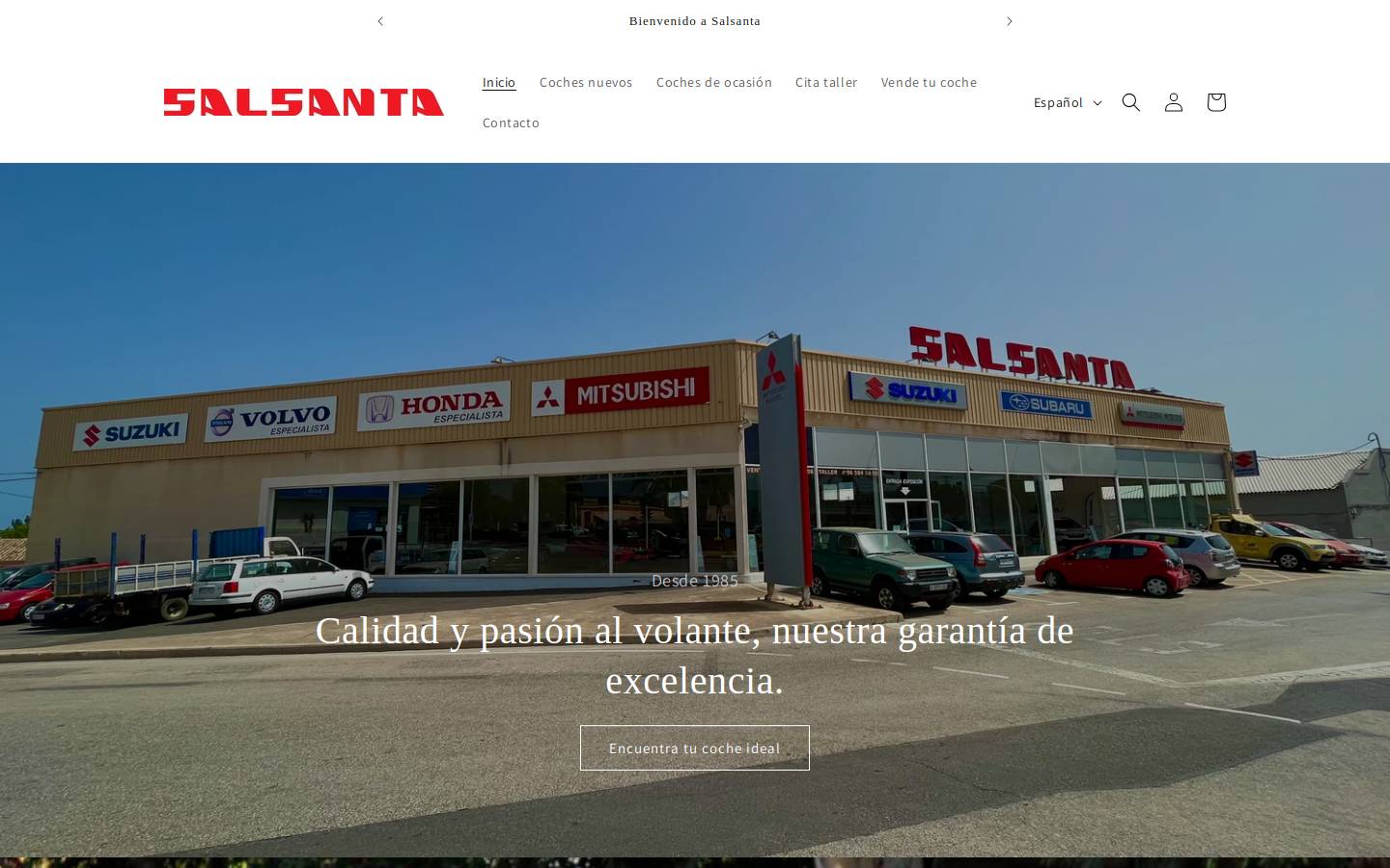 salsanta.com homepage screenshot
