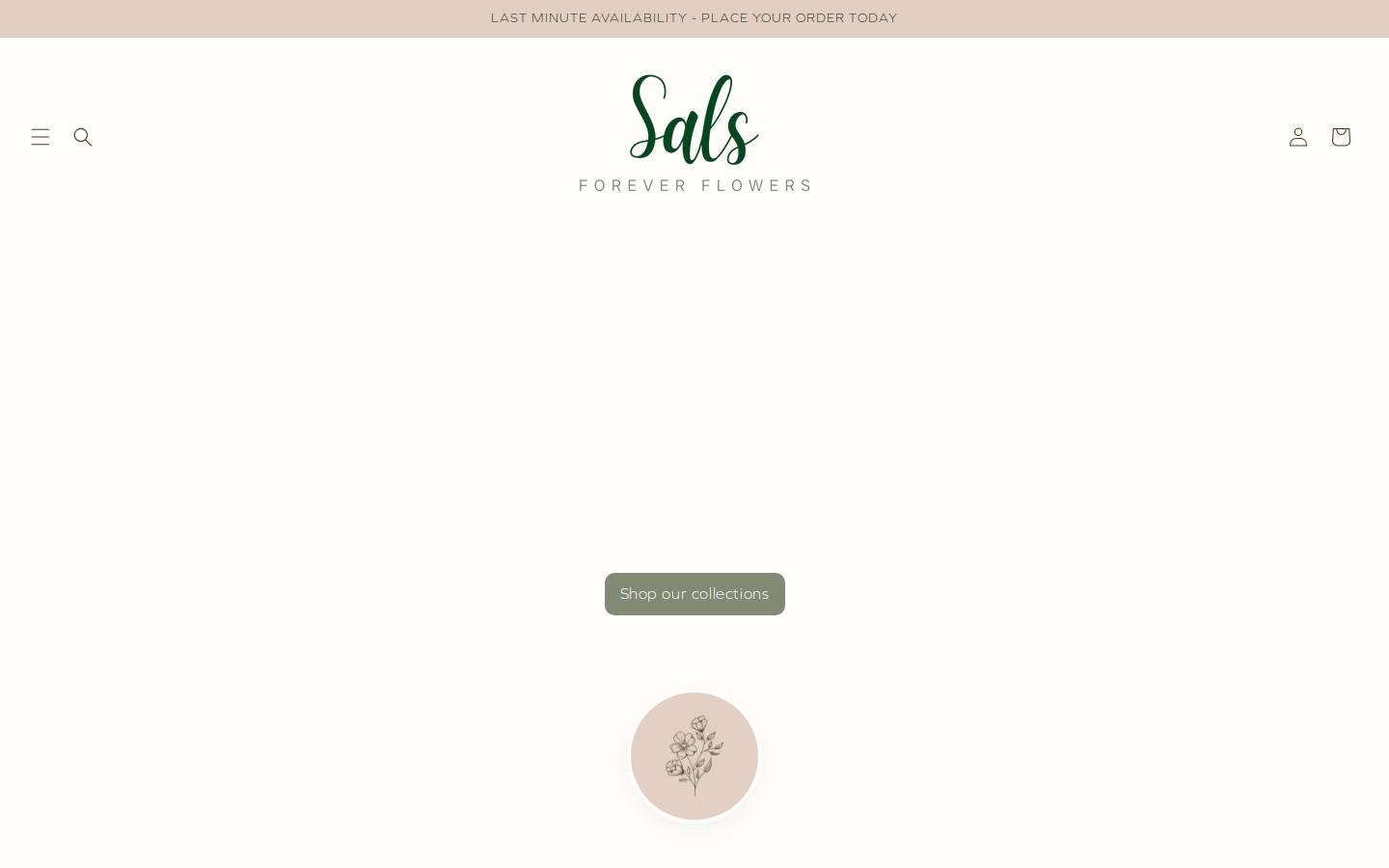 Sals Forever Flowers Ltd  homepage screenshot