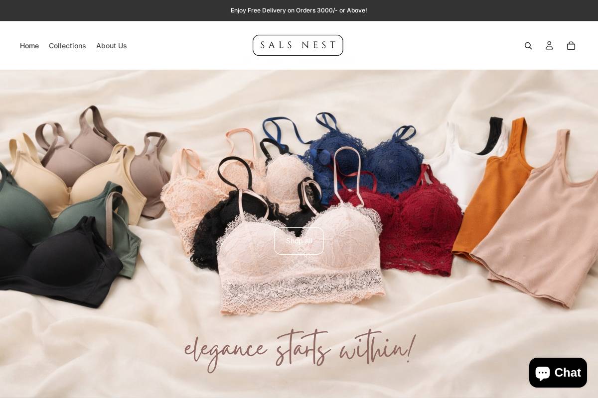 salsnest.com homepage screenshot