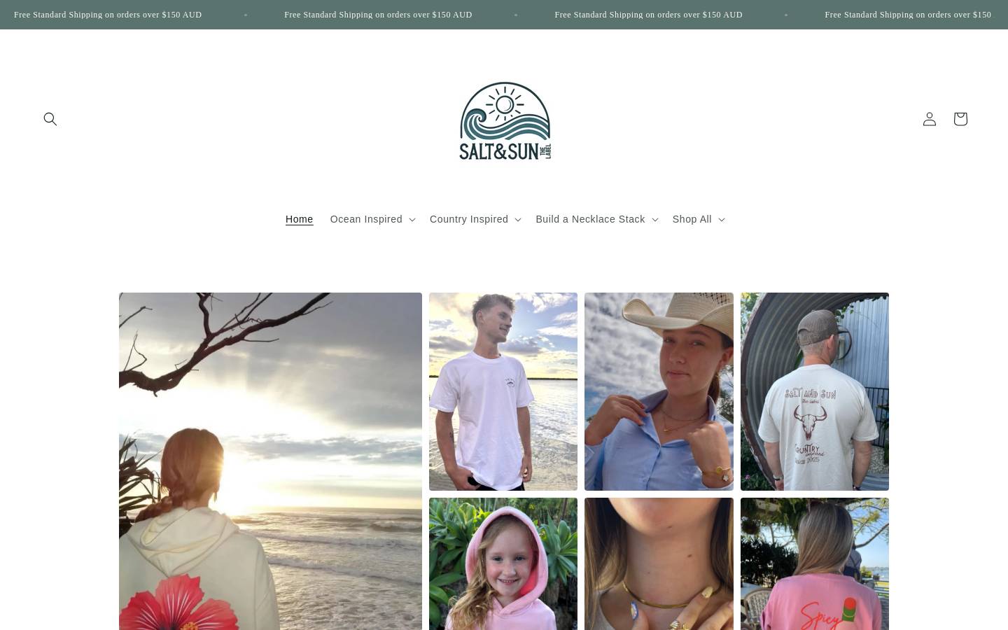 saltandsun.shop homepage screenshot