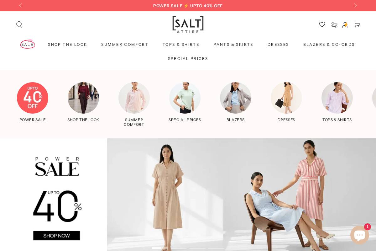 saltattire.com homepage screenshot