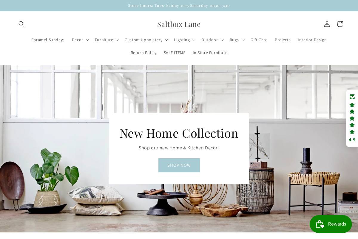 saltboxlane.com homepage screenshot