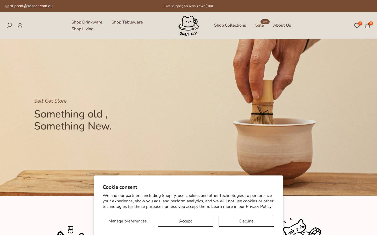 saltcat.com.au homepage screenshot