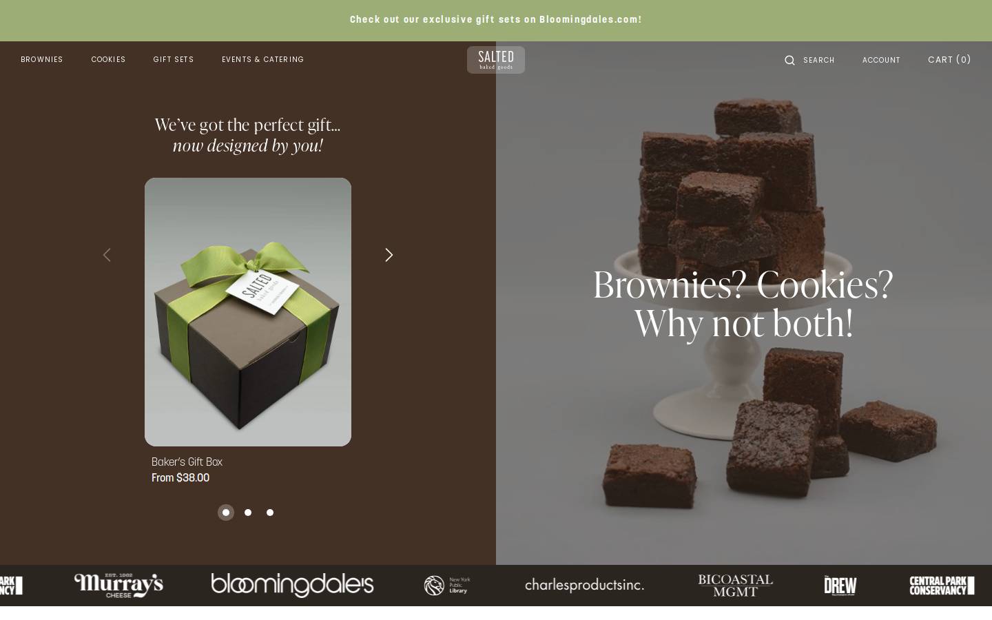 saltedbakedgoods.com homepage screenshot