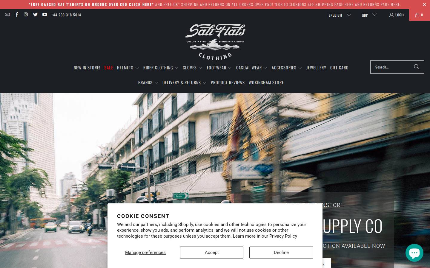 saltflatsclothing.co.uk homepage screenshot