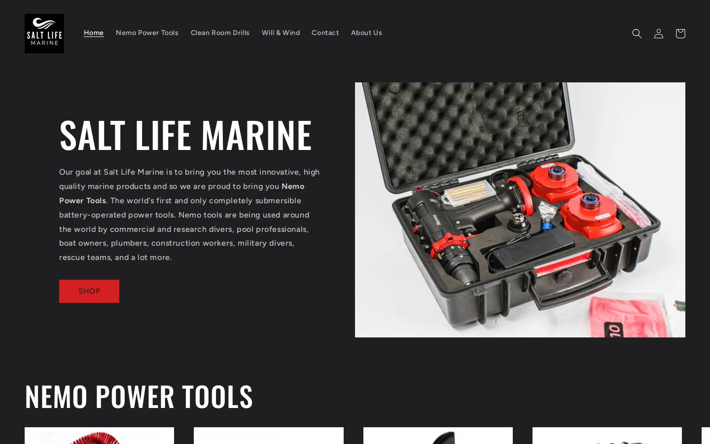 saltlifemarine.com homepage screenshot