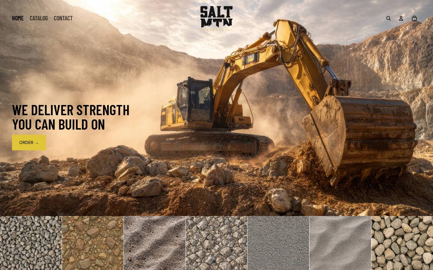 saltmountainsandandgravel.com homepage screenshot