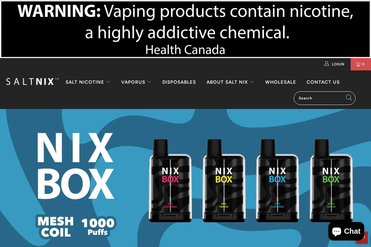 saltnix.com homepage screenshot