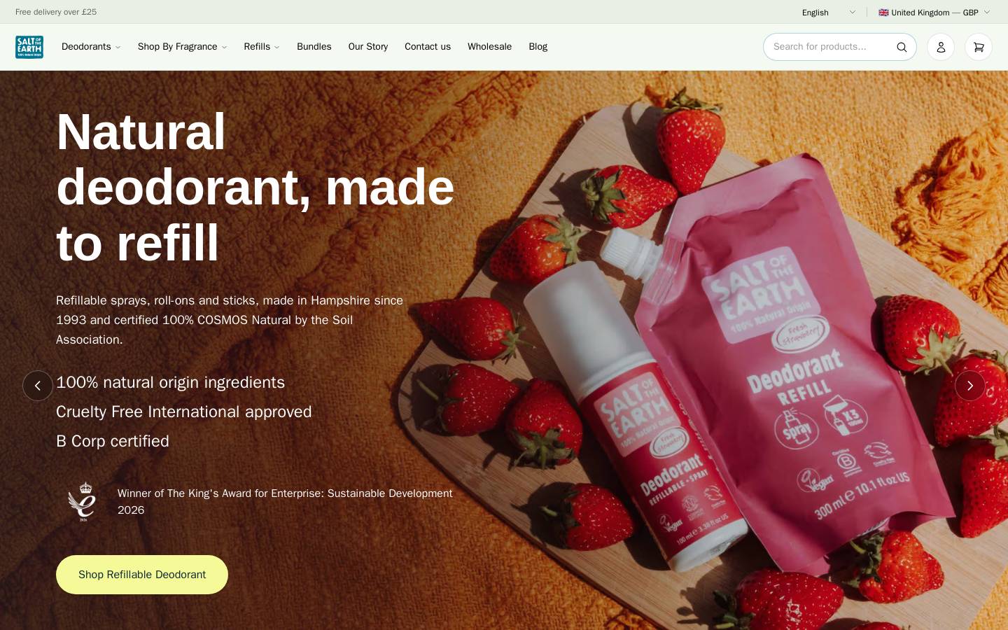 saltoftheearthdeodorant.com homepage screenshot