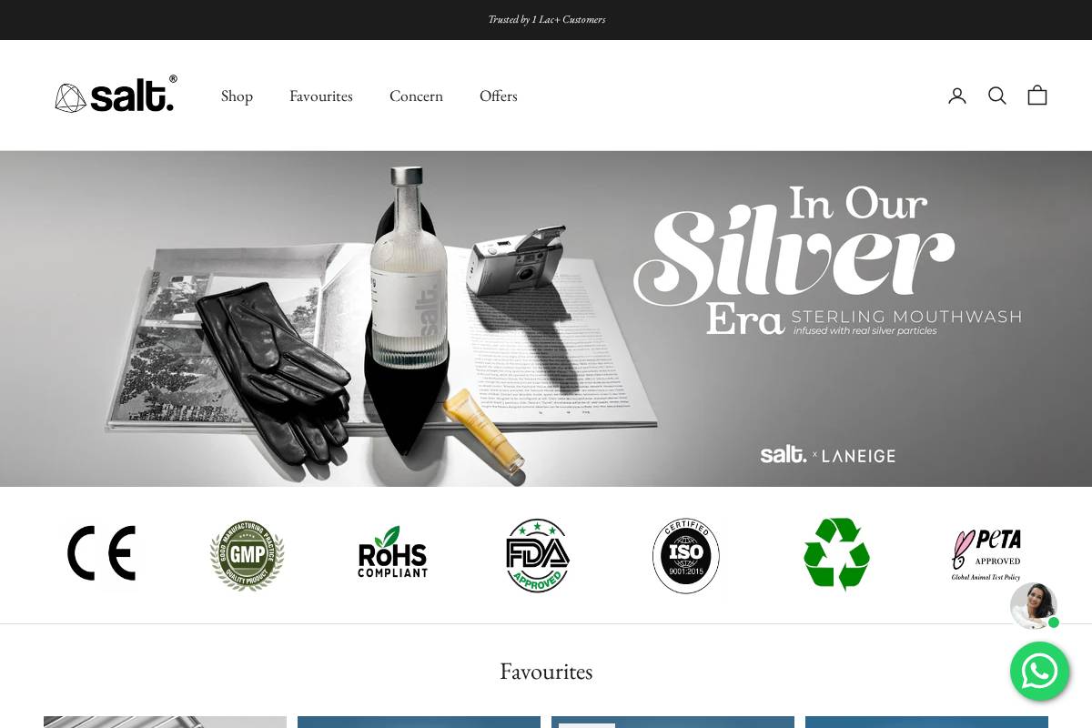saltoralcare.com homepage screenshot