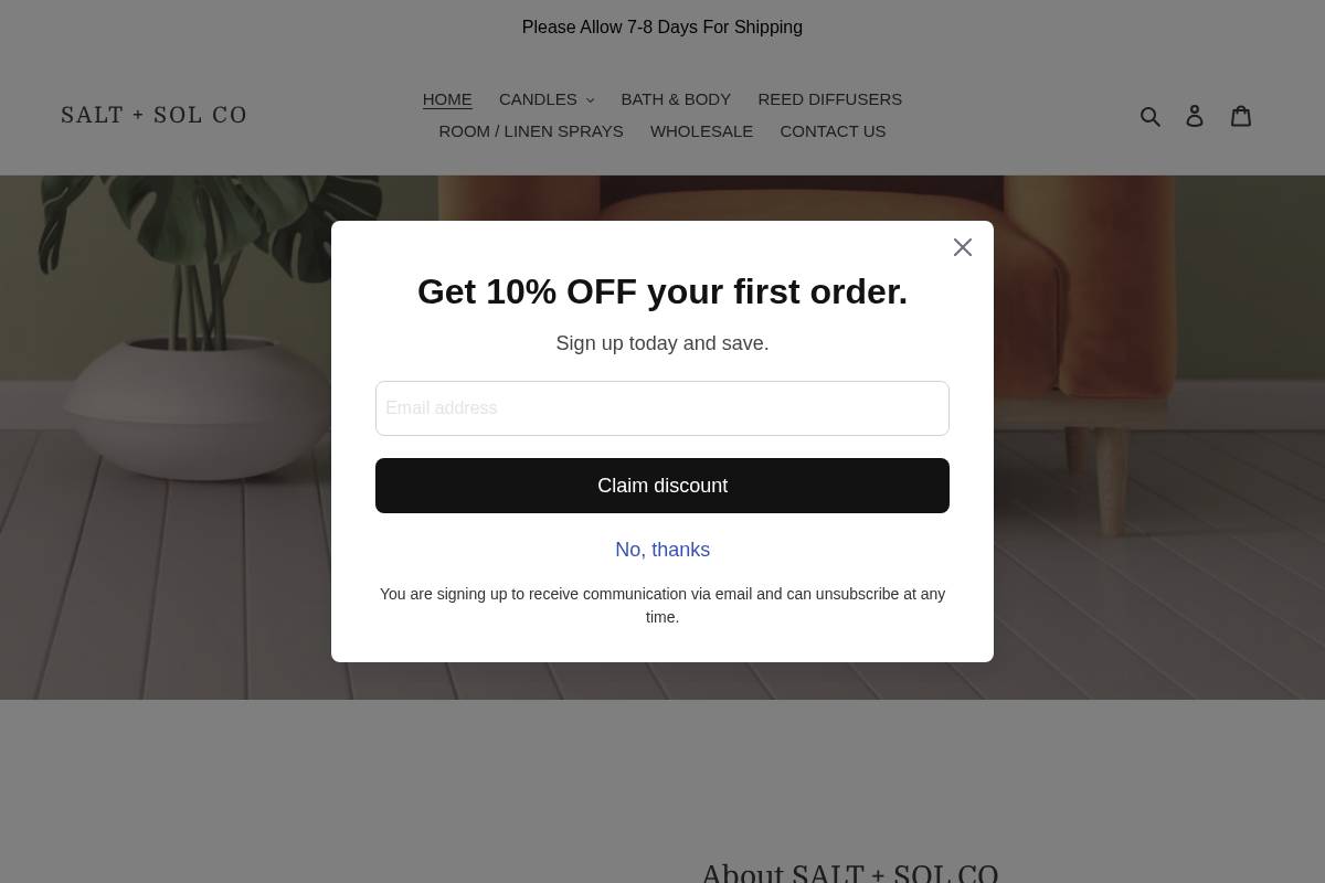 saltsolco.com homepage screenshot