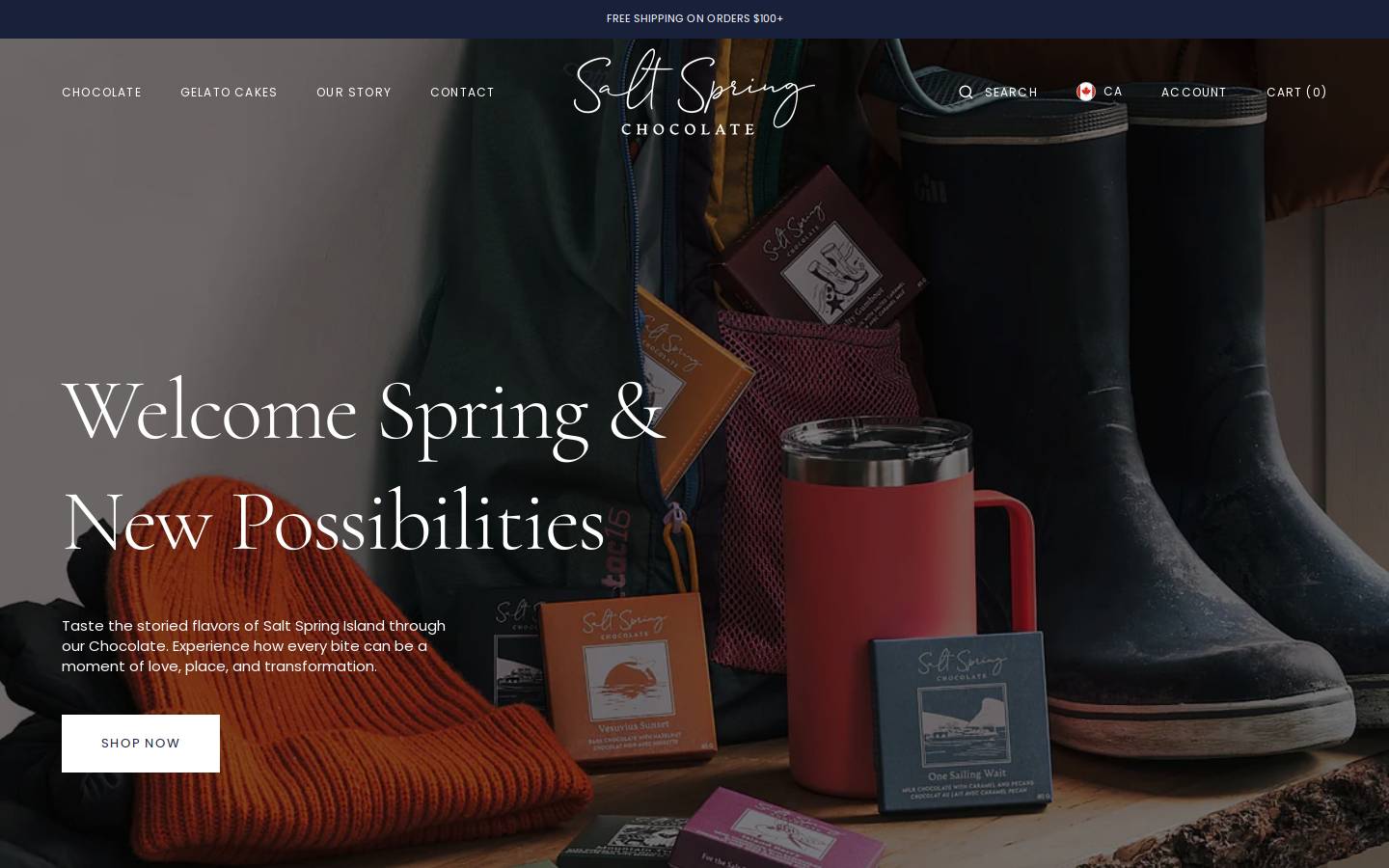 saltspringchocolate.ca homepage screenshot