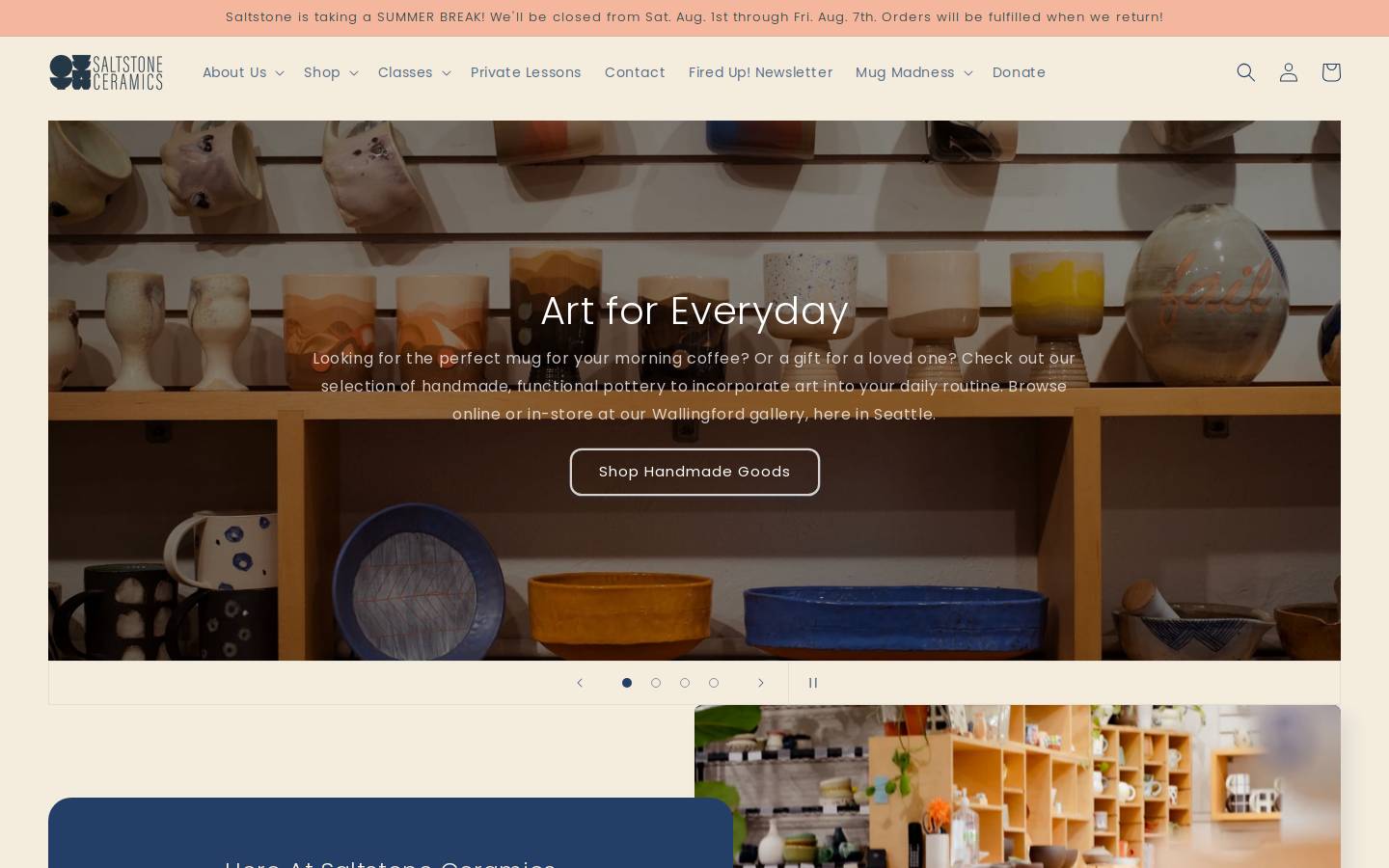 saltstoneceramics.com homepage screenshot
