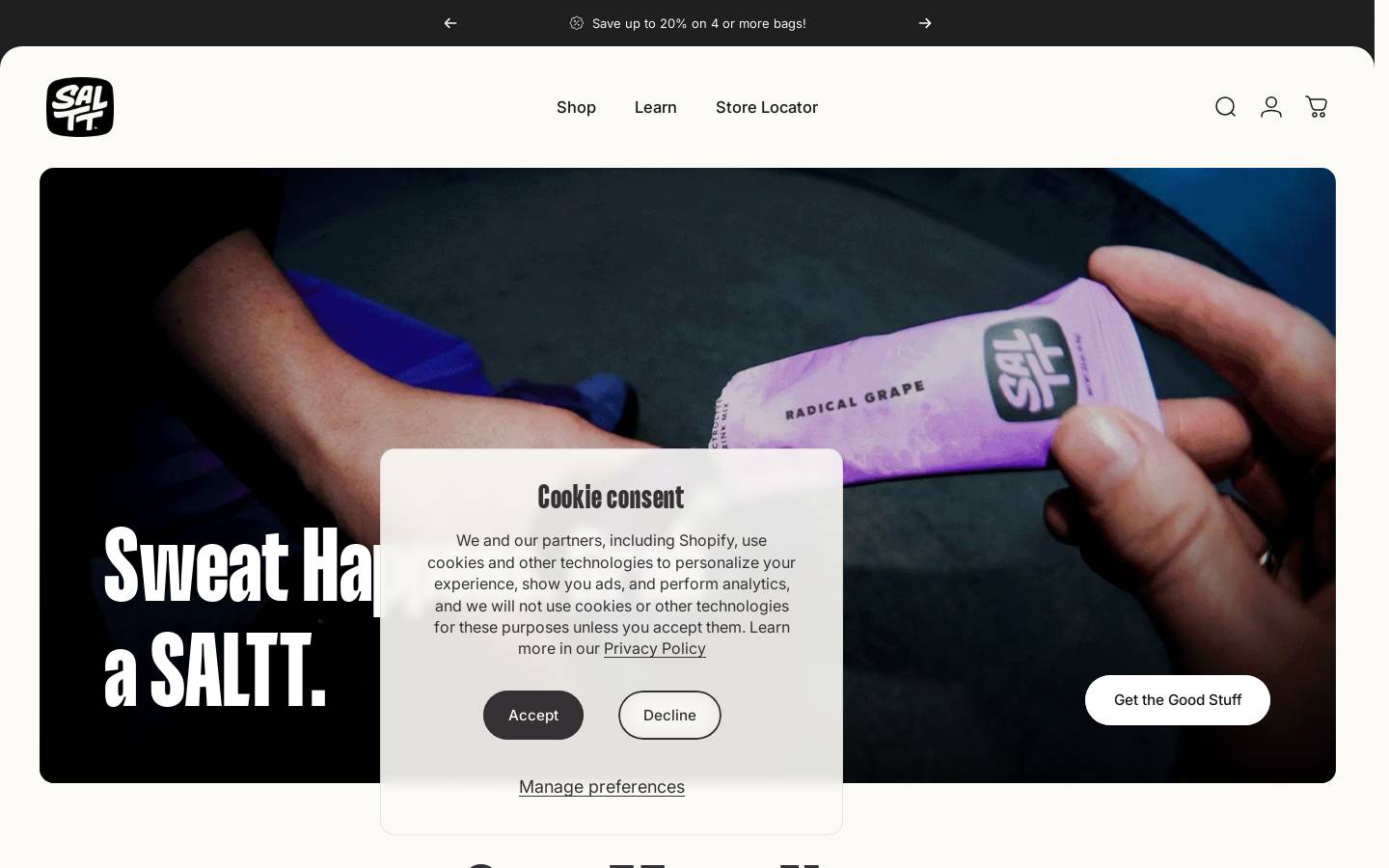 saltt.com homepage screenshot