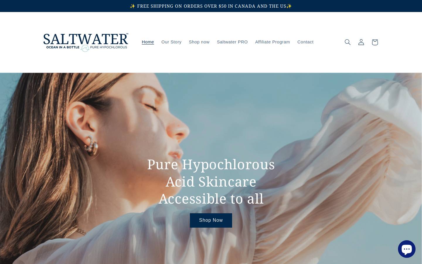 saltwaterhocl.com homepage screenshot