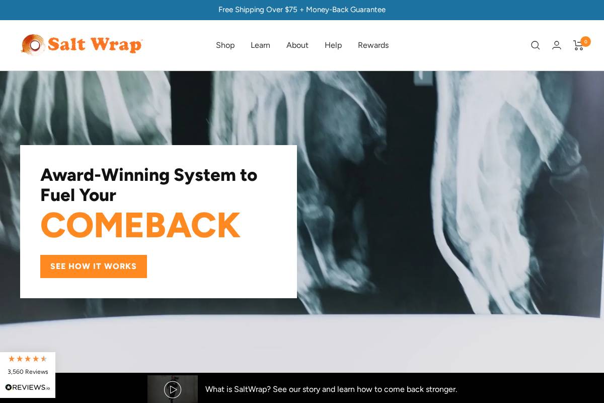 saltwrap.com homepage screenshot