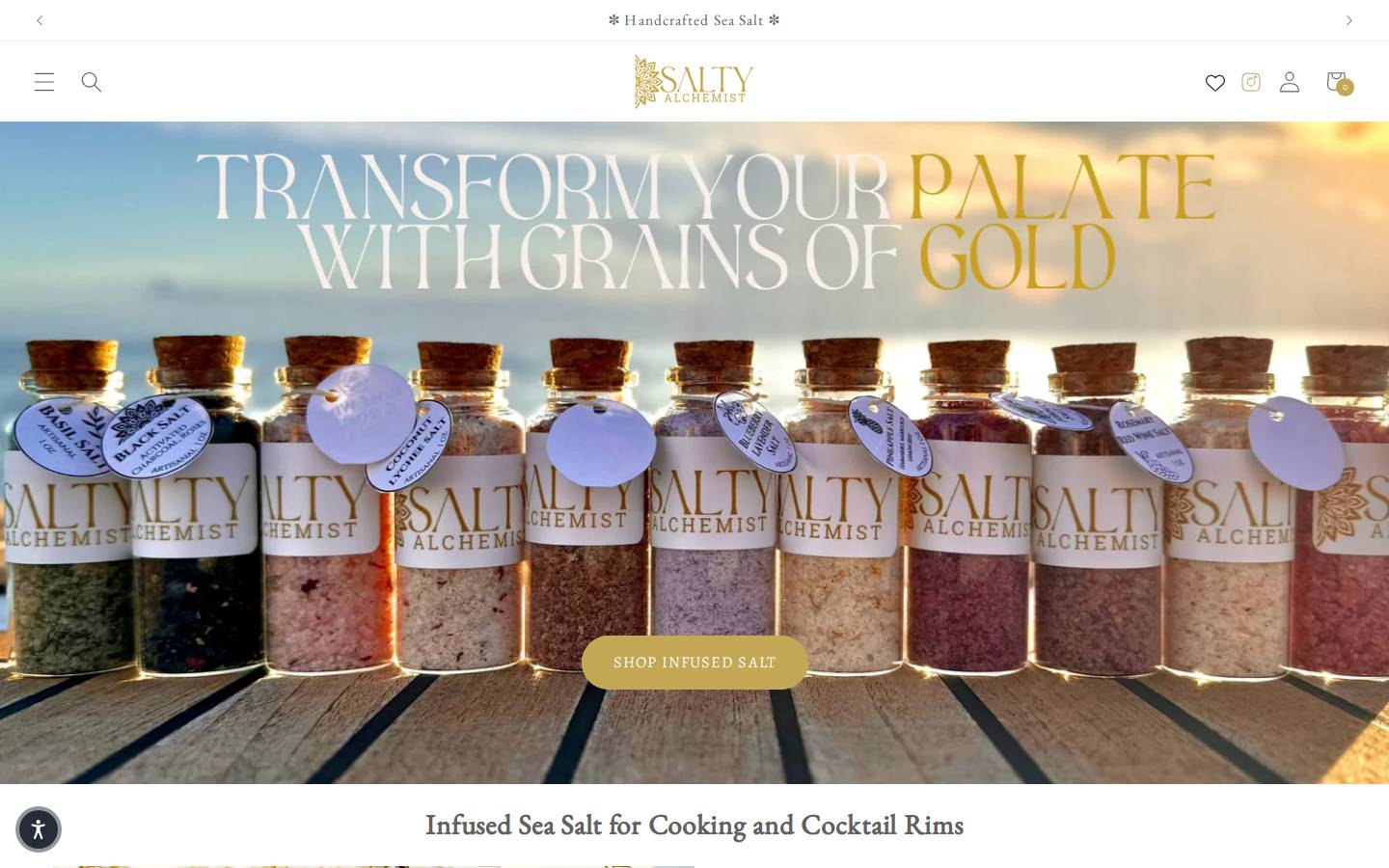 salty-alchemist.com homepage screenshot