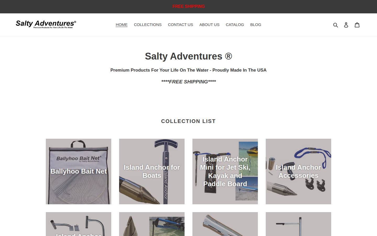 saltyadventuresllc.com homepage screenshot