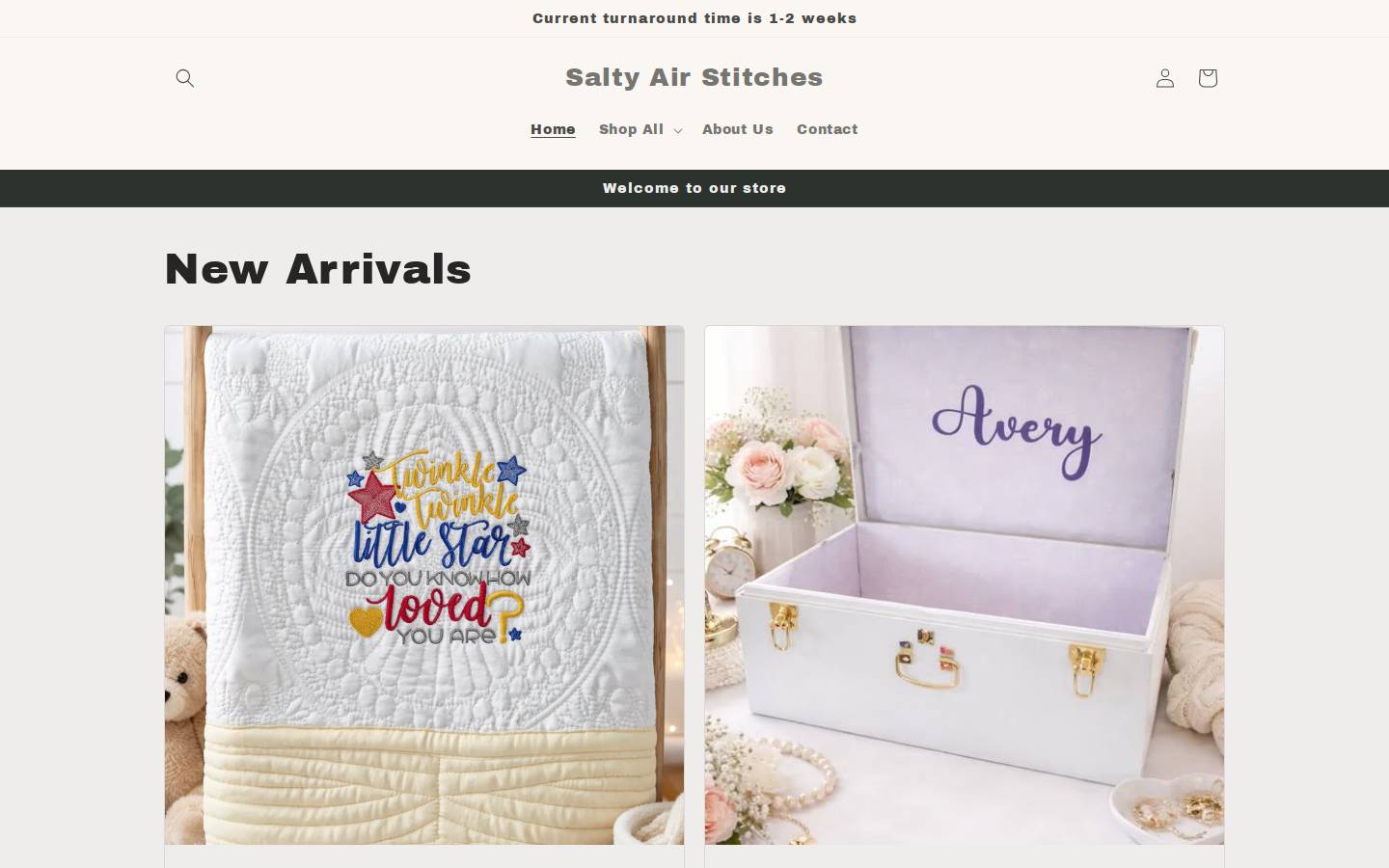saltyairstitches.com homepage screenshot
