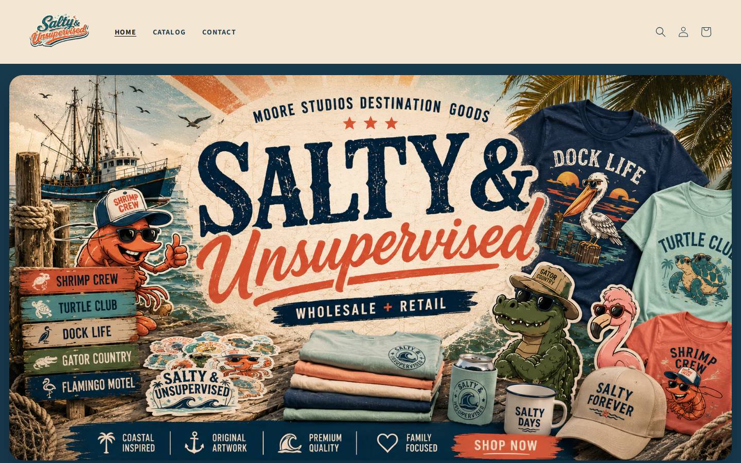 saltyandunsupervised.com homepage screenshot