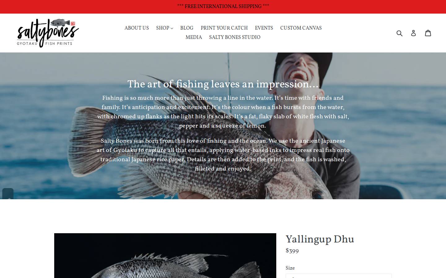 saltybones.com.au homepage screenshot