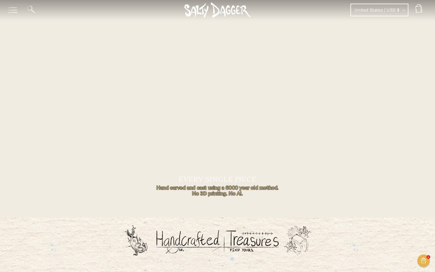 Salty Dagger homepage screenshot