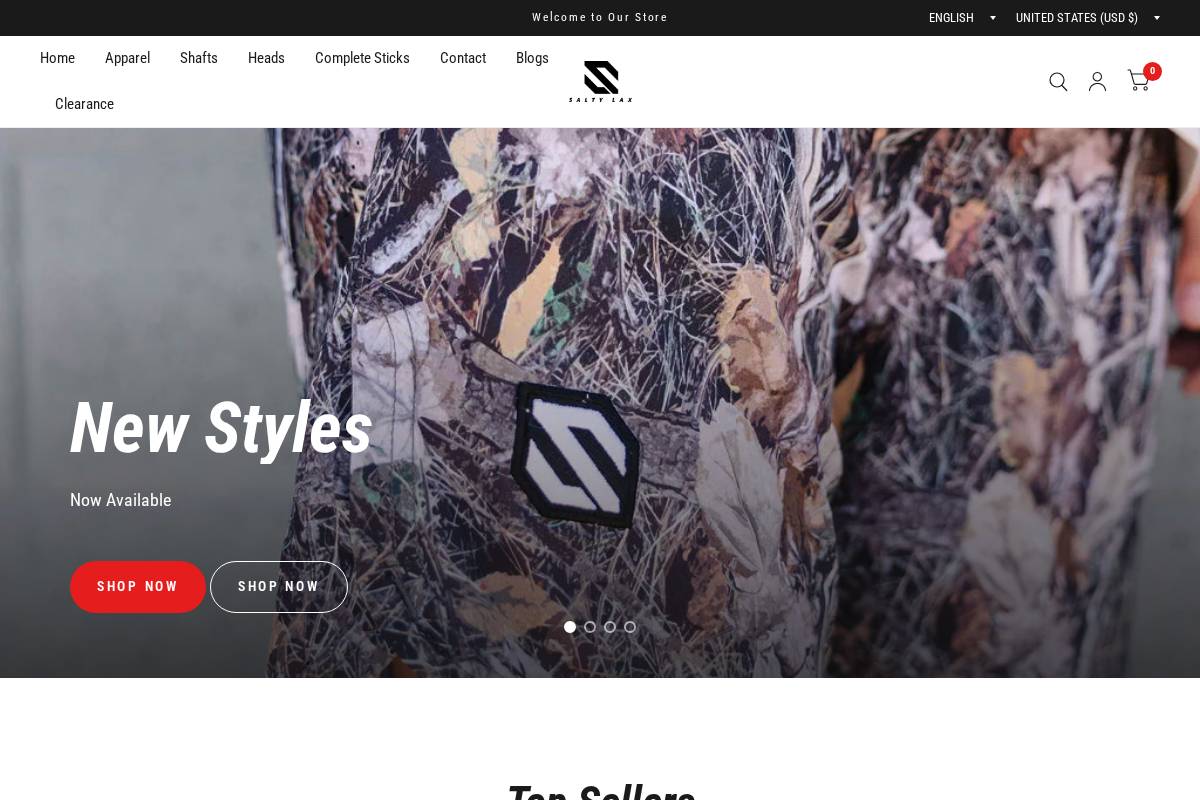 saltylacrosse.com homepage screenshot