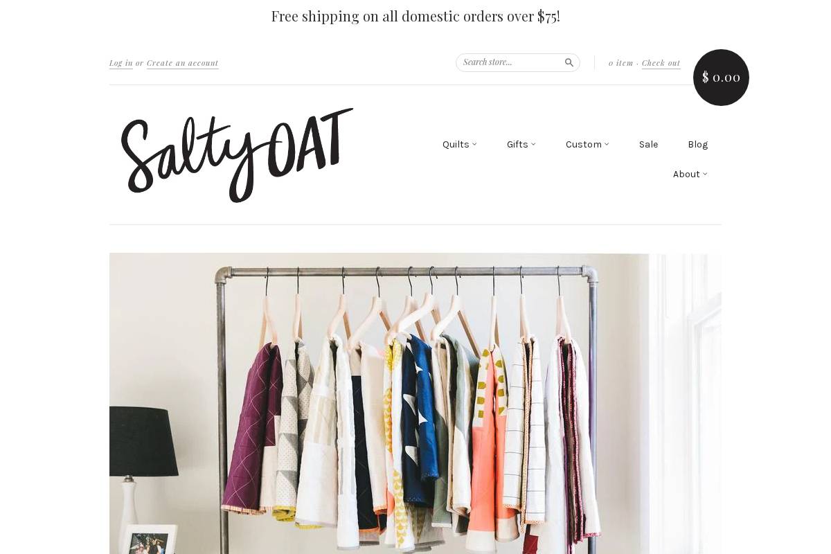 saltyoat.com homepage screenshot